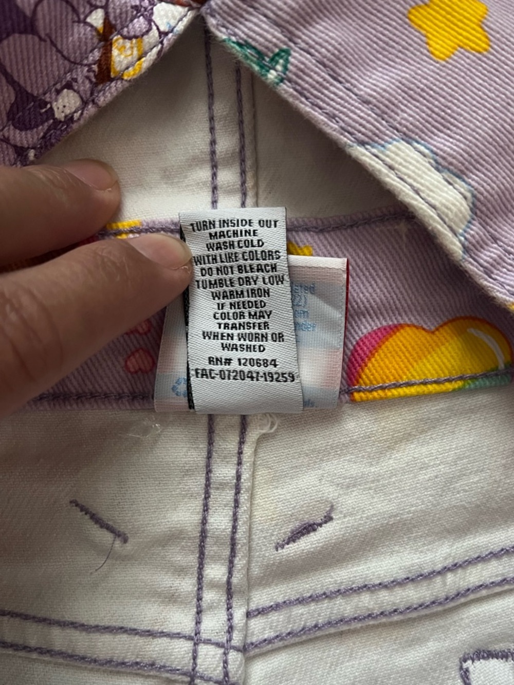 Care Bears Lavender Shortalls SZ SM - Picture 9 of 9